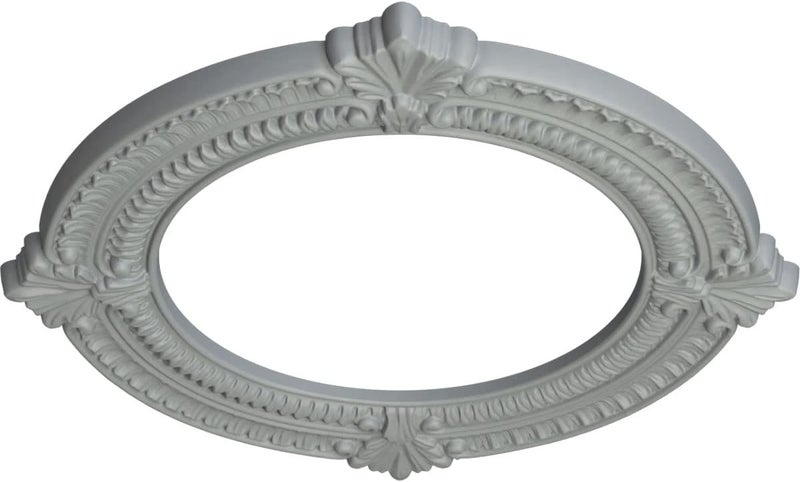 Ekena Millwork CM13BN Benson Ceiling Medallion, 13 1/8"OD x 8"ID x 5/8"P (Fits Canopies up to 8"), Factory Primed - Image 2
